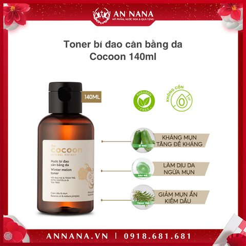 Toner bí đao cân bằng da Cocoon 140ml