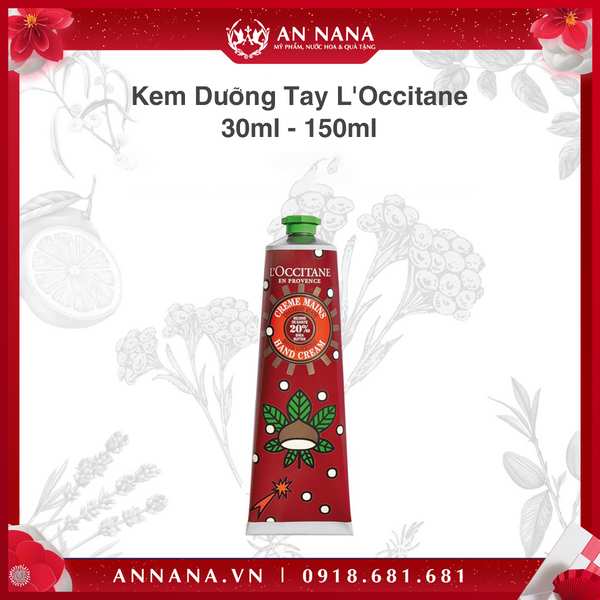 Kem Dưỡng Tay LOccitane Bơ Đậu Mỡ Hạt Dẻ, Hạnh nhân 30ml - 150ml