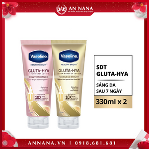 Sữa dưỡng thể Vaseline Gluta-Hya Dưỡng Da Sáng Mịn Sau 7 Ngày 330 ml