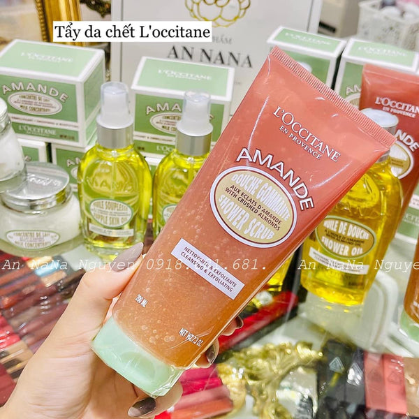 Gel Tắm Hạnh Nhân Tẩy Tế Bào Chết LOccitane Almond Shower Scrub 200ml