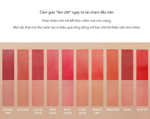 Son Kem 3CE Cho Viền Môi Mờ Ảo 3CE Blur Water Tint 4.6g