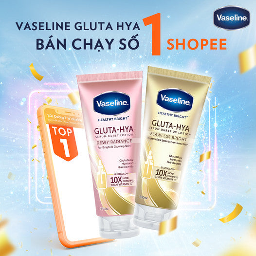 Sữa dưỡng thể Vaseline Gluta-Hya Dưỡng Da Sáng Mịn Sau 7 Ngày 330 ml