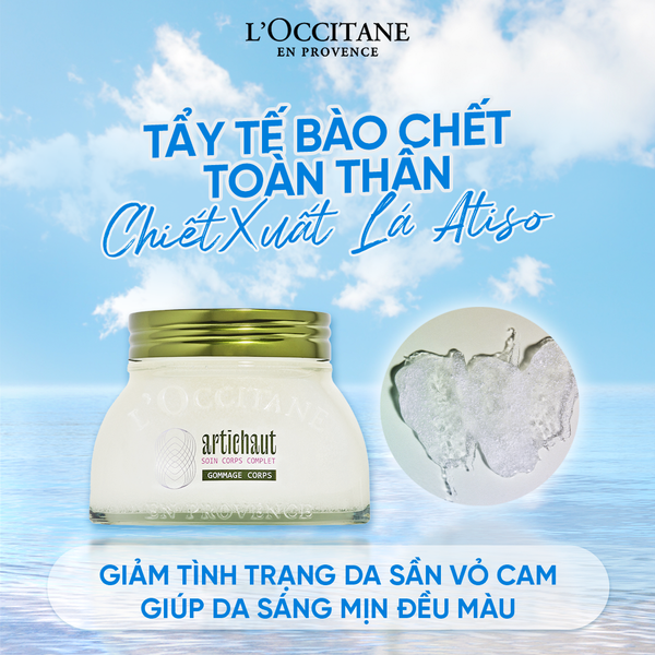 Tẩy Tế Bào Chết Toàn Thân LOccitane- Chiết Xuất Lá Atiso Artichoke Body Scrub 200ml