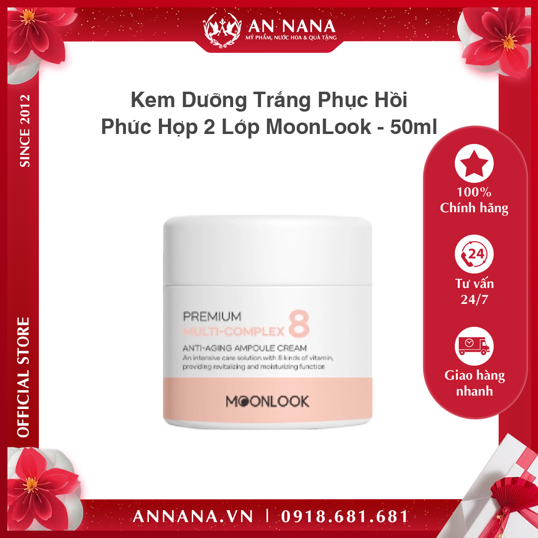 Kem Dưỡng Trắng Phục Hồi Phức Hợp 2 Lớp MoonLook - 50ml