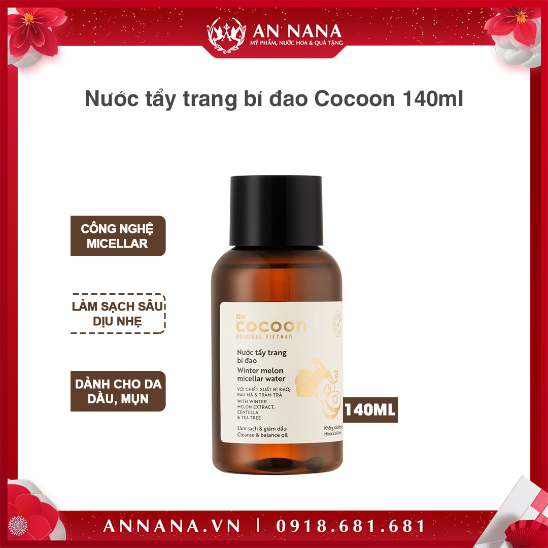 Nước tẩy trang bí đao Cocoon 140ml