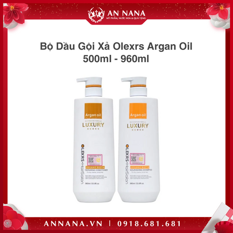 Bộ dầu gội xả Olexrs Argan Oil Luxury 500ml - 960ml