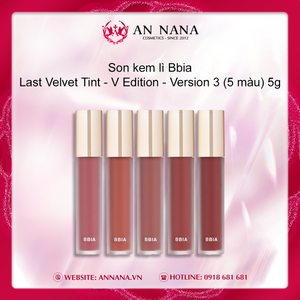 Son Bbia Last Velvet Tint - V Edition - Version 3 (5 màu) 5g