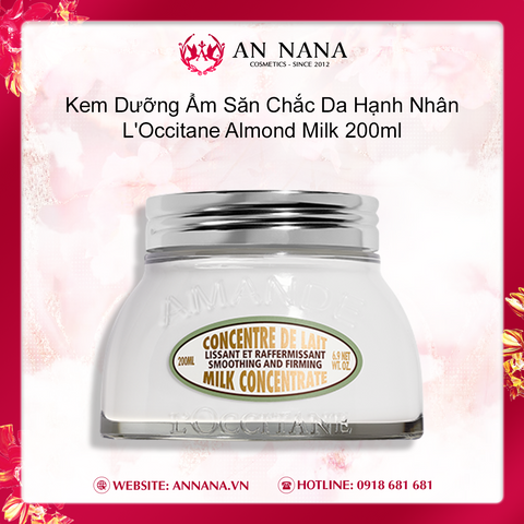 Kem Dưỡng Ẩm Săn Chắc Da Hạnh Nhân Loccitane Almond Milk Concentrate 200ml