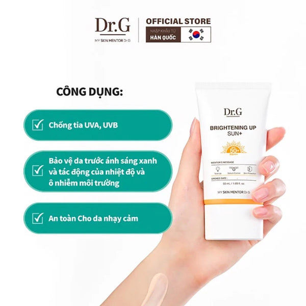 Kem chống nắng Dr.G Green Mild Up, Brightening Up, Red Blemish Soothing Up Sun DR G