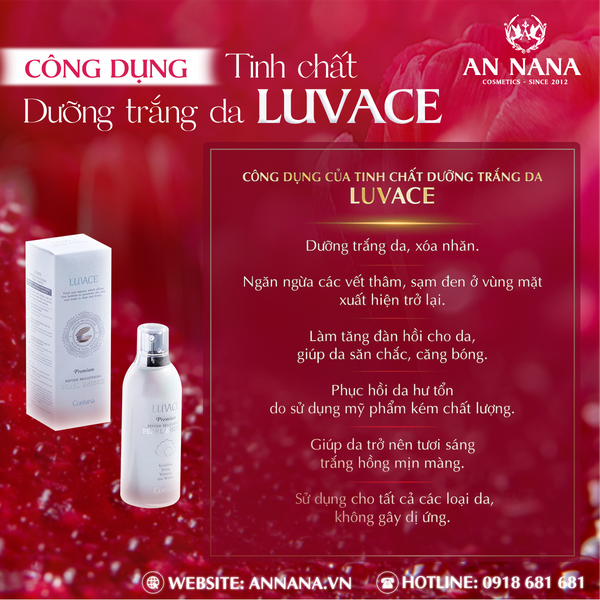 (BEST SELLER) Tinh Chất Dưỡng Trắng Da Cao Cấp Coreana Luvace Brightening Pearl Essence Hàn Quốc 100ml