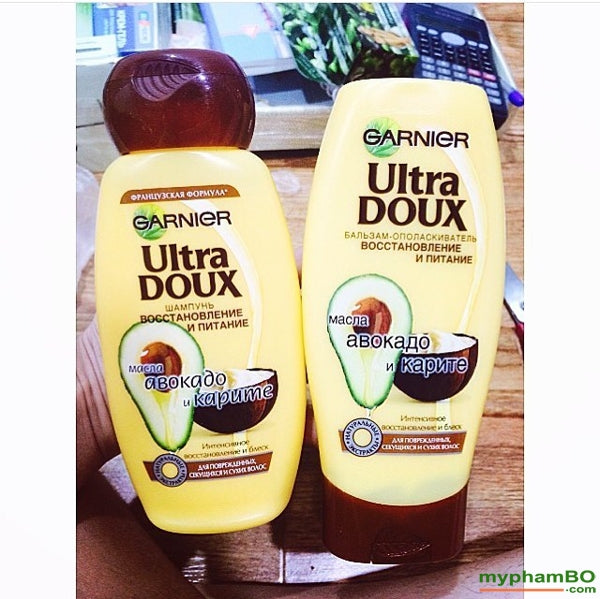 Bộ Gội Xả Garnier Ultra Doux Tinh Chất Bơ