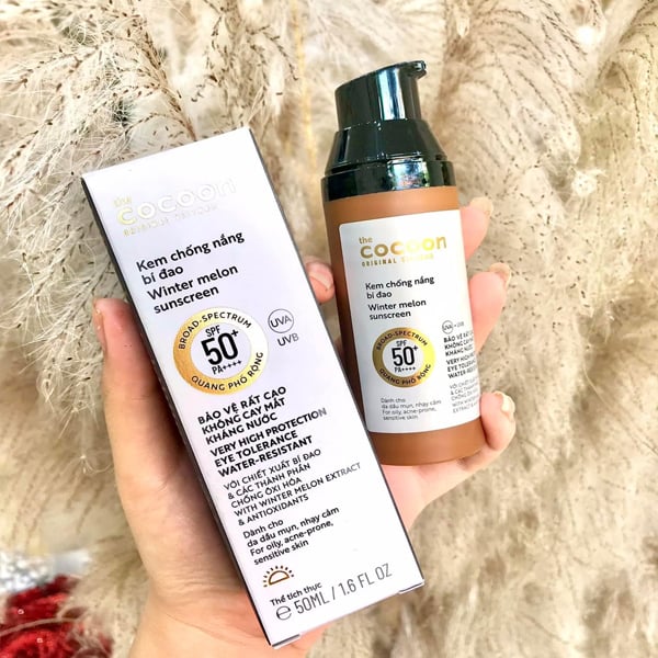 Kem chống nắng bí đao Cocoon SPF 50 +, PA ++++ 50ml