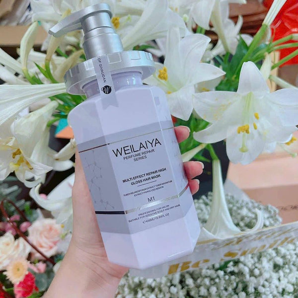 New - Hấp đa tầng Weilaiya phục hồi tóc khô xơ, chẻ ngọn, hư tổn 450ml