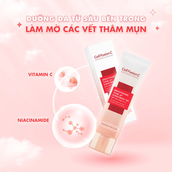 Kem chống nắng Cell Fusion C Bật Tone Da Brightening Tone Up 50+/ PA++++ 50ml