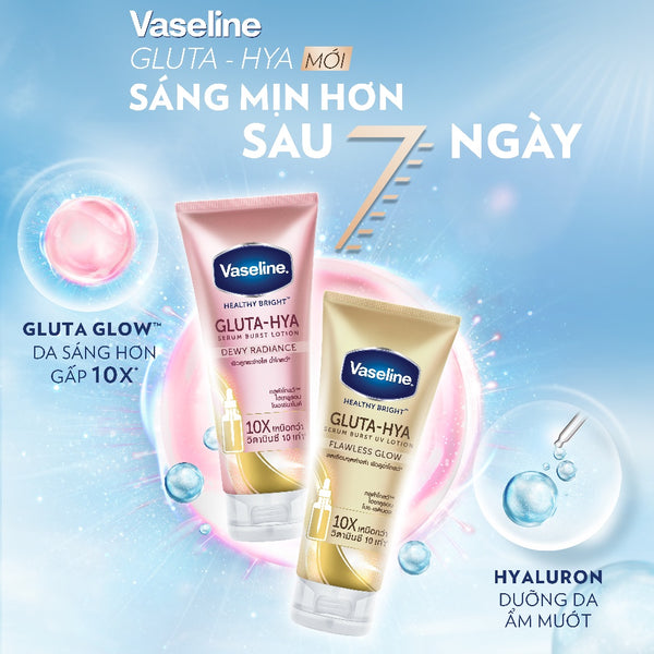 Sữa dưỡng thể Vaseline Gluta-Hya Dưỡng Da Sáng Mịn Sau 7 Ngày 330 ml