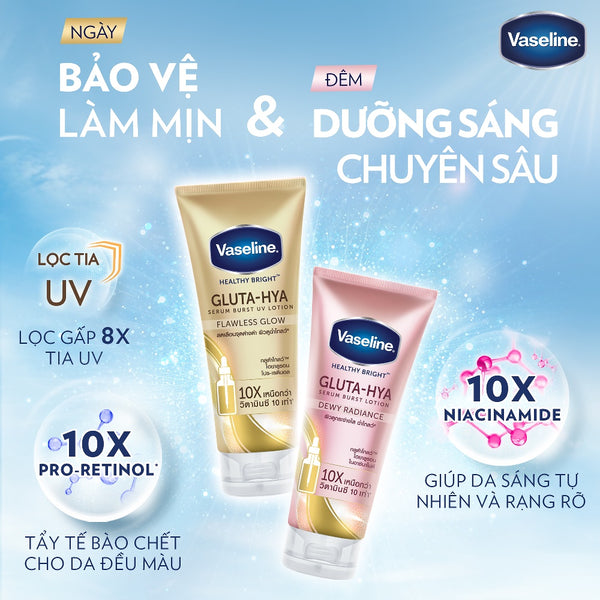 Sữa dưỡng thể Vaseline Gluta-Hya Dưỡng Da Sáng Mịn Sau 7 Ngày 330 ml