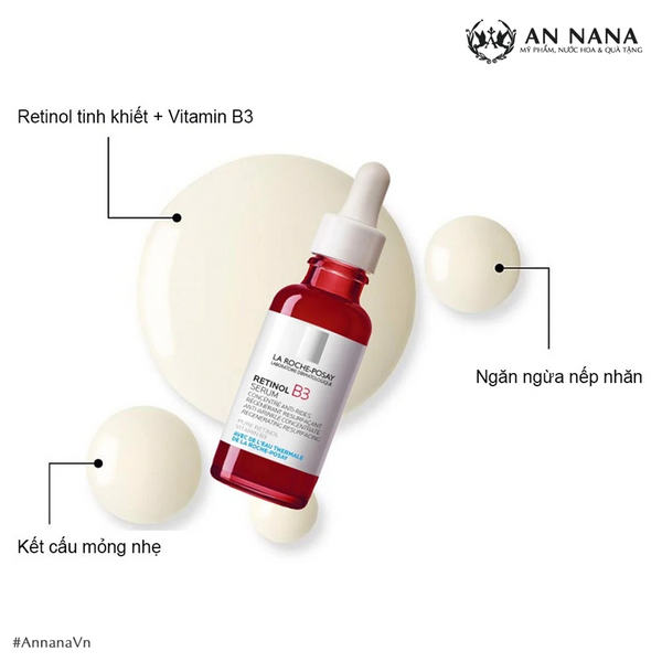 Tinh Chất Giảm Thâm Nám & Nếp Nhăn, Chống Lão Hóa La Roche-Posay Retinol B3 Serum 30ml