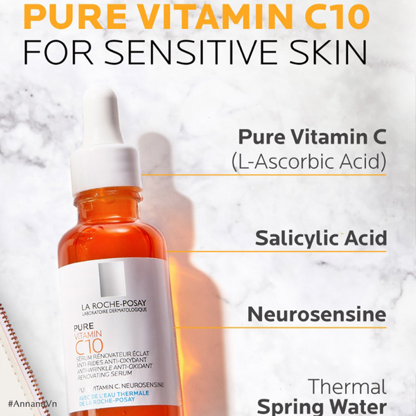 Tinh Chất Làm Sáng Da Và Giảm Thâm Nám La Roche-Posay Pure Vitamin C10 Serum 30ml