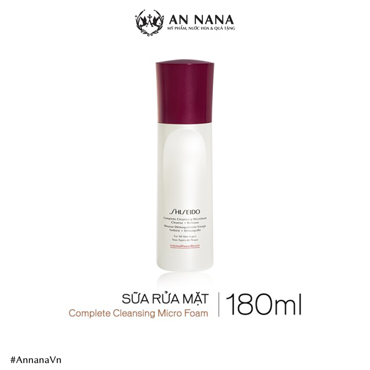 Sữa rửa mặt Shiseido Complete Cleansing Micro Foam 180ml - An Nana