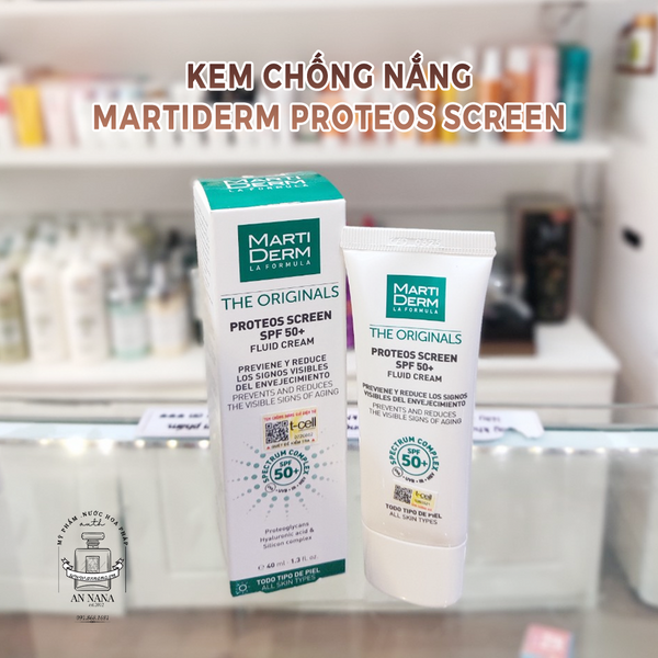 Kem Chống Nắng MartiDerm The Originals Proteos Screen SPF50+ Fluid Cream