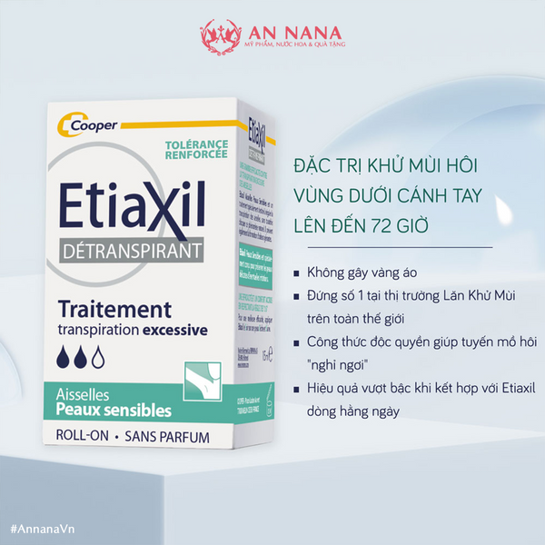 Lăn Khử Mùi Và Mồ Hôi Etiaxil 15ml