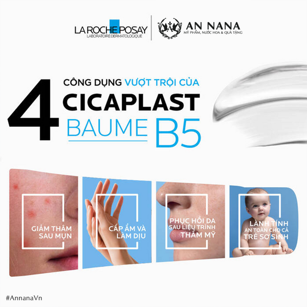 Kem dưỡng làm dịu kích ứng & phục hồi da La Roche-Posay Cicaplast Baume B5