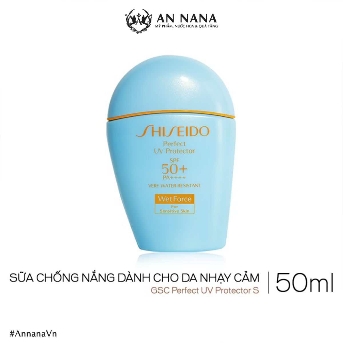 Sữa chống nắng nâng tông dành cho da nhạy cảm Shiseido GSC Perfect UV Protector S 50ml - An Nana