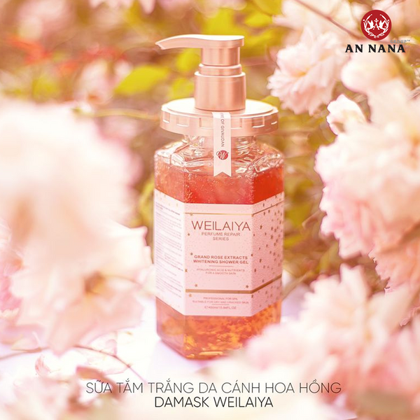 Sữa tắm trắng da cánh hoa hồng Damask Weilaiya 450ml